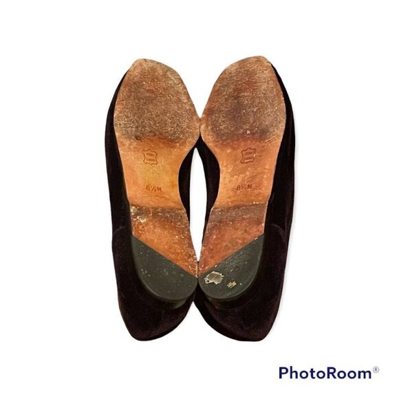 Enzo Angiolini Womens Black Velvet Square Toe Slip On Loafer Shoes Size 8.5 M - Picture 4 of 10